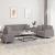 Set de canapele cu perne, 3 piese, gri taupe, textil GartenMobel Dekor
