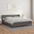 Pat box spring cu saltea, gri, 160x200 cm, piele ecologică GartenMobel Dekor