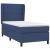 Pat box spring cu saltea, albastru, 100x200 cm, textil GartenMobel Dekor