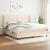 Pat box spring cu saltea, crem, 200x200 cm, textil GartenMobel Dekor