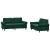 Set de canapele cu perne, 2 piese, verde închis, catifea GartenMobel Dekor