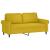 Set de canapele cu perne, 2 piese, galben, catifea GartenMobel Dekor