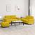 Set de canapele cu perne, 3 piese, galben, catifea GartenMobel Dekor