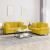 Set de canapele cu perne, 2 piese, galben, catifea GartenMobel Dekor