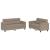Set de canapele cu perne, 2 piese, gri taupe, microfibră GartenMobel Dekor