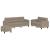 Set de canapele cu perne, 3 piese, gri taupe, microfibră GartenMobel Dekor