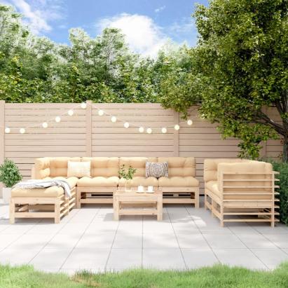 Set mobilier grădină, 9 piese, lemn masiv de pin GartenMobel Dekor