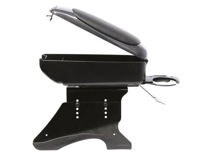 Cotiera auto universala Carpoint cu finisaj carbon si vinil negru reglabila