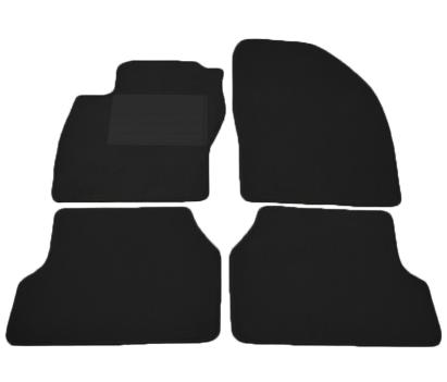 Covorașe mochetă Ford Focus 2 2005-2011 negre, set 4 piese