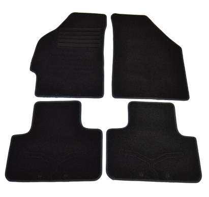Covorașe mochetă Fiat Punto 3/5 uși 1999-2009 negre, set 4 piese