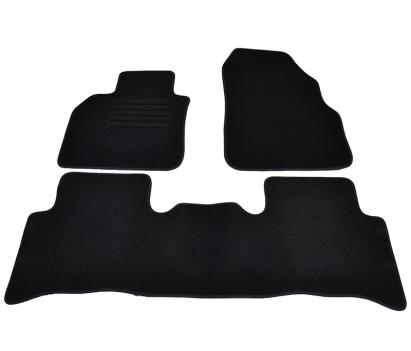 Covorașe auto din mochetă pentru Renault Scenic 2 2003-2009, negre, set 3 piese
