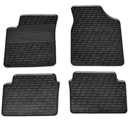 Covorase auto cauciuc Hyundai i10 2008-2013 Gledring, negre, set 4 buc