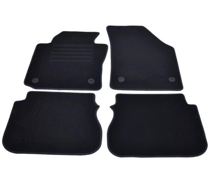 Covorase mocheta pentru VW Caddy, fixare rotunda, negre, set 4 piese