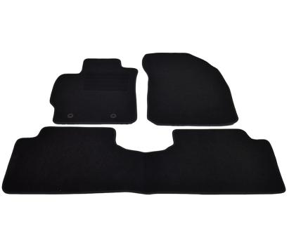 Covorașe mochetă Toyota Auris 3/5 uși 2007-2012 negre, set 3 piese