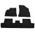 Covorase mocheta Peugeot 5008 2009-2017, negre, 3 piese
