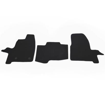 Covorase mocheta Ford Tourneo Custom 2018+ 3 locuri, negre, set 2+1