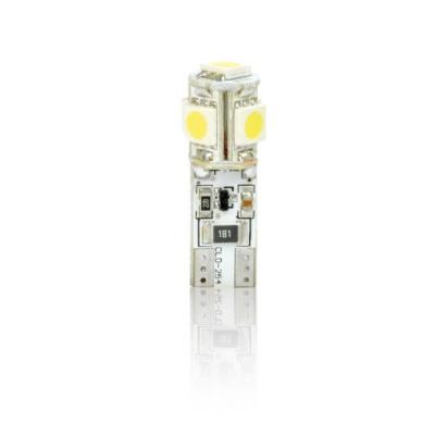 Set 2 becuri auto LED Vecta T10 Canbus 12V 5W, 5 SMD 5050, alb