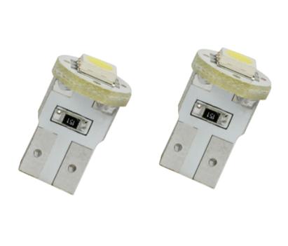 Set 2 becuri auto LED T10 Vecta 12V 5W, 1 SMD 5050, lumină albă