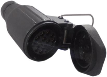 Priza remorca 12V cu 13 pini si capac de protectie, carcasa PVC