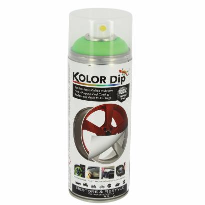 Spray vopsea cauciucată verde fluorescent Kolor Dip 400 ml