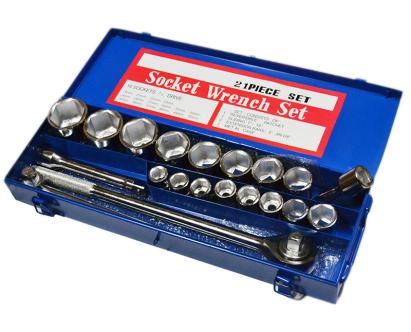 Trusă chei tubulare RealParts 21 piese, 3/4 inch, 19-50 mm, metric