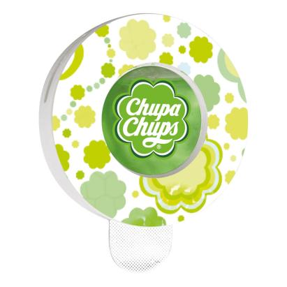 Odorizant auto Chupa Chups Apple cu aroma de mar verde, fixare la ventilatie
