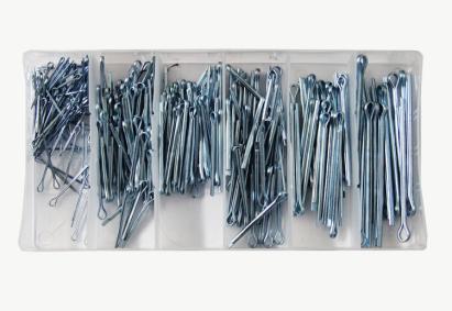 Set cuie elastice din otel zincat, 6 marimi, 280 piese cu organizator