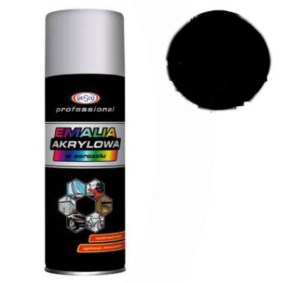 Spray vopsea acrilica negru mat RAL 9005, 400 ml, pentru interior si exterior Wesco