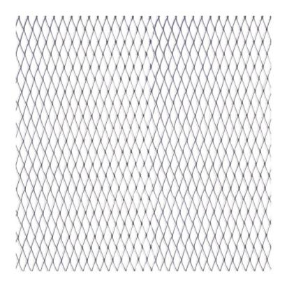 Grila spoiler auto din aluminiu argintie 100x25 cm, ochi 11x5 mm