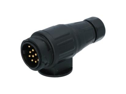 Fișă remorcă auto Carpoint 12V 13 pini din plastic, tip Jager ISO 11446