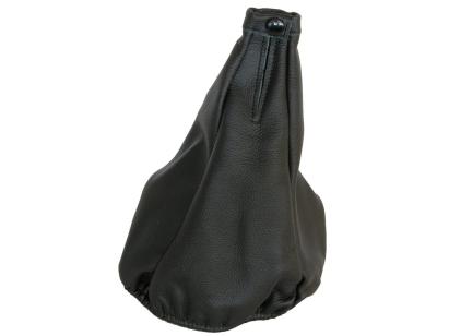 Husă schimbător viteze auto din piele naturală neagră Carpoint, universală