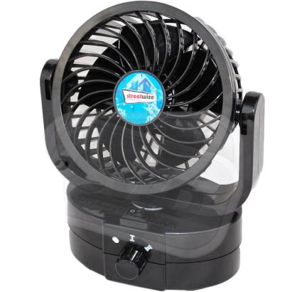 Ventilator auto oscilant Streetwize Cyclone 12V, 2 viteze, rotire 360°