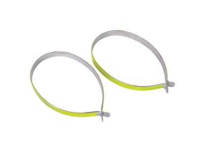 Set 2 cleme reflectorizante pentru bicicliști cu inserție metalică