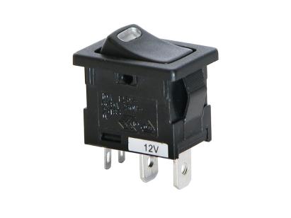 Intrerupator auto Carpoint 12V 10A On/Off cu LED rosu, 19 x 12,3 mm