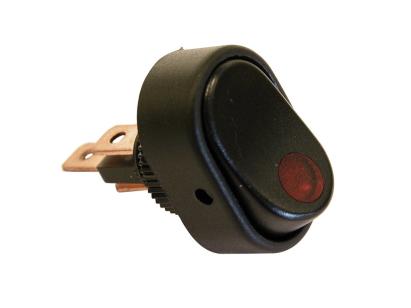 Intrerupator auto Carpoint 12V 30A cu LED rosu, 3 pini, 31,2 x 20 mm