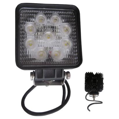 Proiector auto LED 27W 10-30V cu 9 LED-uri si carcasa metalica