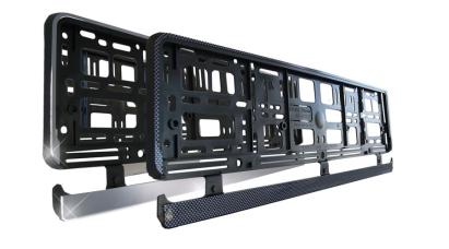 Suport număr înmatriculare auto model carbon UTAL, montaj rapid