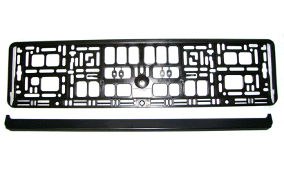 Suport număr înmatriculare auto negru 52x11 cm, import Polonia