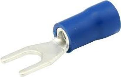 Papuci electrici izolati tip furca 4,3 mm, albastri, set 10 bucati Carpoint