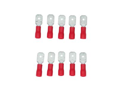 Set 10 papuci electrici tata Carpoint 6,3x0,8 mm rosu, lungime 20,7 mm