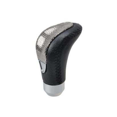 Ornament schimbător viteze universal negru Speed Metal, piele și crom