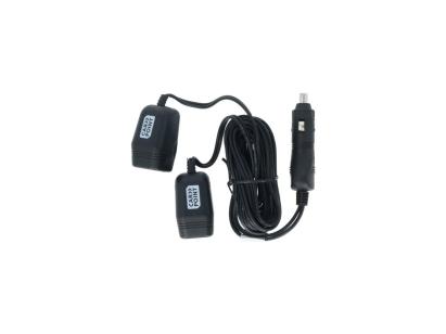 Priza auto dubla Carpoint 12V 10A cu 2 iesiri separate si cablu 2 metri