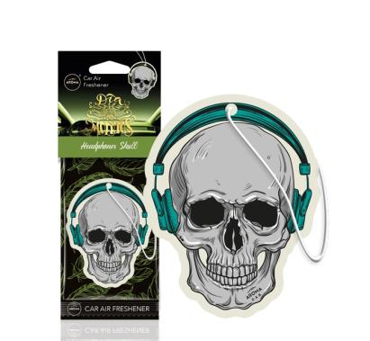Odorizant auto suspendat pentru oglindă AROMA CAR Muertos Headphones Skull