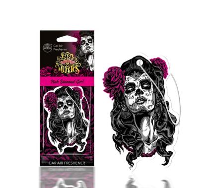 Odorizant auto pentru oglindă Pink Diamond Girl AROMA Dia de los Muertos