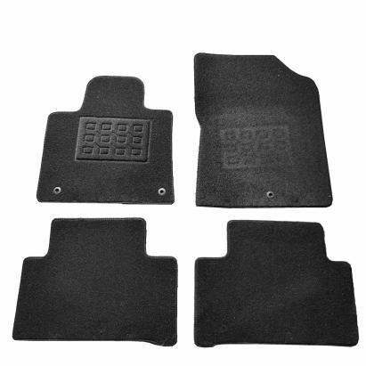 Covorase mocheta dedicate Kia Sorento 2020-prezent, negre, set 4 piese