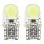 Bec LED T10 W5W 12V alb 5600K cu 2 LED COB AMIO, set 2 buc
