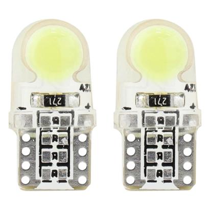 Bec LED T10 W5W 12V alb 5600K cu 2 LED COB AMIO, set 2 buc