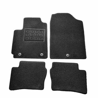 Covorase mocheta dedicate Kia Picanto 2017-prezent, negre, set 4 piese