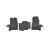 Set covorașe auto din cauciuc Ford Transit Custom Van Sport 2017+ automat, negre