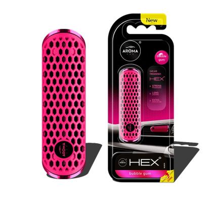 Odorizant auto pentru grila ventilatie AROMA HEX Bubble Gum, polymer